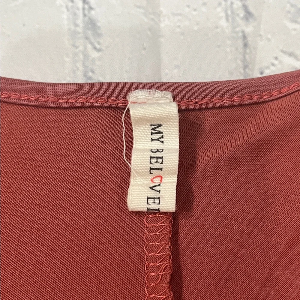 Rust Red Flowy Dress - Picture 2 of 13